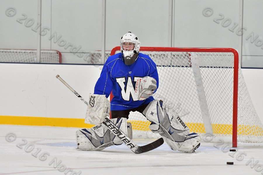 Wheaton College Men\'s Ice Hockey vs Middlesex Community College. - Photo By: KEITH NORDSTROM